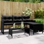 L-förmiges Gartensofa mit schwarzem PE-Rattantisch und Kissen von , Outdoor-Sofas - Ref: Foro24-365572, Preis: 208,76 €, Raba...