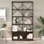 Engineered wood and oak brown metal shelf 100x26x180 cm by , Bookcases and shelves - Ref: Foro24-845430, Price: 109,76 €, Dis...