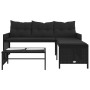 L-förmiges Gartensofa mit schwarzem PE-Rattantisch und Kissen von , Outdoor-Sofas - Ref: Foro24-365572, Preis: 208,76 €, Raba...