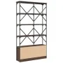 Regal aus Holzwerkstoff und eichenbraunem Metall, 100 x 26 x 180 cm von , Bücherregale und Regale - Ref: Foro24-845430, Preis...