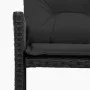 L-shaped garden sofa with black PE rattan table and cushions by , Outdoor sofas - Ref: Foro24-365572, Price: 220,45 €, Discou...