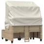2-seater garden sofa with hood and beige PE rattan stools by , Outdoor sofas - Ref: Foro24-365784, Price: 324,13 €, Discount: %