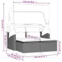 2-seater garden sofa with hood and beige PE rattan stools by , Outdoor sofas - Ref: Foro24-365784, Price: 324,13 €, Discount: %