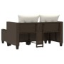 2 seater garden sofa with brown synthetic rattan stools by , Outdoor sofas - Ref: Foro24-365792, Price: 257,68 €, Discount: %