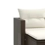 2 seater garden sofa with brown synthetic rattan stools by , Outdoor sofas - Ref: Foro24-365792, Price: 268,33 €, Discount: %
