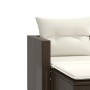 2-Sitzer-Gartensofa mit braunen synthetischen Rattanhockern von , Outdoor-Sofas - Ref: Foro24-365792, Preis: 257,80 €, Rabatt: %