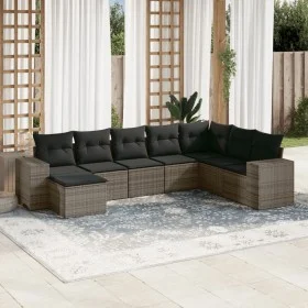 8-piece garden sofa set and gray synthetic rattan cushions by , Garden sets - Ref: Foro24-3222959, Price: 496,85 €, Discount: %