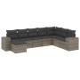 8-teiliges Gartensofa-Set und graue synthetische Rattankissen von , Gartensets - Ref: Foro24-3222959, Preis: 490,18 €, Rabatt: %