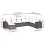 8-piece garden sofa set and gray synthetic rattan cushions by , Garden sets - Ref: Foro24-3222959, Price: 496,85 €, Discount: %