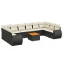 11-teiliges Gartensofa-Set und schwarze synthetische Rattankissen von , Gartensets - Ref: Foro24-3257505, Preis: 693,85 €, Ra...
