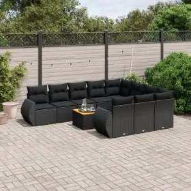 11-piece garden sofa set and black synthetic rattan cushions by , Garden sets - Ref: Foro24-3257511, Price: 707,91 €, Discoun...