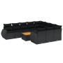 11-teiliges Gartensofa-Set und schwarze synthetische Rattankissen von , Gartensets - Ref: Foro24-3257511, Preis: 729,15 €, Ra...