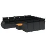 11-teiliges Gartensofa-Set und schwarze synthetische Rattankissen von , Gartensets - Ref: Foro24-3257511, Preis: 708,09 €, Ra...
