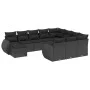 11-teiliges Gartensofa-Set und schwarze synthetische Rattankissen von , Gartensets - Ref: Foro24-3257518, Preis: 708,09 €, Ra...