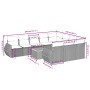 11-teiliges Gartensofa-Set und schwarze synthetische Rattankissen von , Gartensets - Ref: Foro24-3257511, Preis: 729,15 €, Ra...