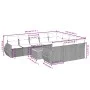 11-teiliges Gartensofa-Set und schwarze synthetische Rattankissen von , Gartensets - Ref: Foro24-3257511, Preis: 708,09 €, Ra...