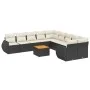 11-piece garden sofa set and black synthetic rattan cushions by , Garden sets - Ref: Foro24-3257526, Price: 696,05 €, Discoun...