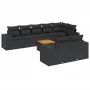 8-piece garden sofa set and black synthetic rattan cushions by , Garden sets - Ref: Foro24-3257861, Price: 624,32 €, Discount: %