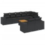 Set de sofás de jardín 8 piezas y cojines ratán sintético negro de , Conjuntos de jardín - Ref: Foro24-3257861, Precio: 635,7...