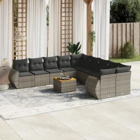 11-piece garden sofa set and gray synthetic rattan cushions by , Garden sets - Ref: Foro24-3257530, Price: 719,48 €, Discount: %
