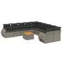 11-piece garden sofa set and gray synthetic rattan cushions by , Garden sets - Ref: Foro24-3257530, Price: 719,48 €, Discount: %