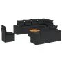 8-piece garden sofa set and black synthetic rattan cushions by , Garden sets - Ref: Foro24-3257868, Price: 624,32 €, Discount: %