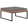 Footrest and cushion made of solid dark gray acacia wood 66x66x36 cm by vidaXL, Ottomans - Ref: Foro24-46511, Price: 72,88 €,...