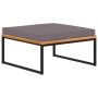Fußstütze und Kissen massives Akazienholz dunkelgrau 66x66x36 cm von vidaXL, Osmanen - Ref: Foro24-46511, Preis: 73,52 €, Rab...