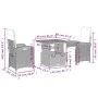 3-teilige Garten-Essgruppe mit schwarzen Kissen aus synthetischem Rattan von , Gartensets - Ref: Foro24-3277327, Preis: 347,2...