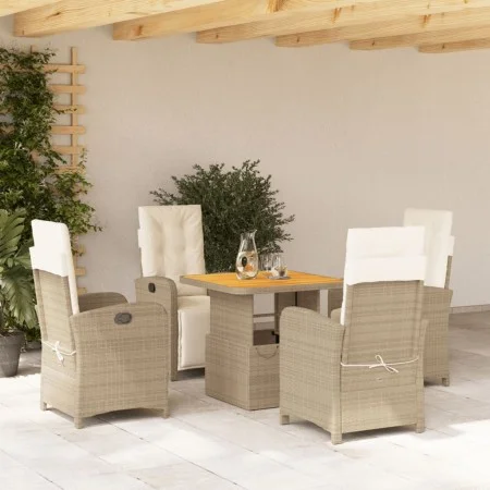 5-piece garden dining set with beige synthetic rattan cushions by , Garden sets - Ref: Foro24-3277352, Price: 642,92 €, Disco...