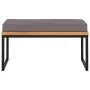 Fußstütze und Kissen massives Akazienholz dunkelgrau 66x66x36 cm von vidaXL, Osmanen - Ref: Foro24-46511, Preis: 72,87 €, Rab...
