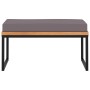 Fußstütze und Kissen massives Akazienholz dunkelgrau 66x66x36 cm von vidaXL, Osmanen - Ref: Foro24-46511, Preis: 73,52 €, Rab...