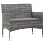 4-teiliges Gartenmöbel-Set und graue synthetische Rattankissen von vidaXL, Gartensets - Ref: Foro24-45812, Preis: 226,11 €, R...
