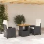 Set comedor de jardín 3 pzas con cojines ratán sintético negro de , Conjuntos de jardín - Ref: Foro24-3277373, Precio: 340,11...