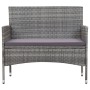 4-teiliges Gartenmöbel-Set und graue synthetische Rattankissen von vidaXL, Gartensets - Ref: Foro24-45812, Preis: 229,49 €, R...