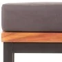 Footrest and cushion made of solid dark gray acacia wood 66x66x36 cm by vidaXL, Ottomans - Ref: Foro24-46511, Price: 72,88 €,...