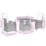 3-piece garden dining set with gray synthetic rattan cushions by , Garden sets - Ref: Foro24-3277399, Price: 370,60 €, Discou...