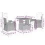 3-piece garden dining set with gray synthetic rattan cushions by , Garden sets - Ref: Foro24-3277399, Price: 431,00 €, Discou...