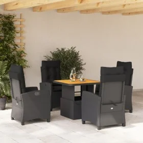 5-piece garden furniture set with black synthetic rattan cushions by , Garden sets - Ref: Foro24-3277386, Price: 635,61 €, Di...