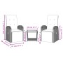 3-piece garden dining set with gray synthetic rattan cushions by , Garden sets - Ref: Foro24-3277608, Price: 351,05 €, Discou...