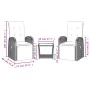3-piece garden dining set with gray synthetic rattan cushions by , Garden sets - Ref: Foro24-3277608, Price: 331,58 €, Discou...