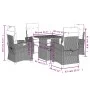 5-piece garden dining set with gray synthetic rattan cushions by , Garden sets - Ref: Foro24-3277400, Price: 726,46 €, Discou...