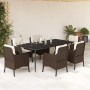 Set comedor de jardín 7 pzas con cojines ratán sintético marrón de , Conjuntos de jardín - Ref: Foro24-3211939, Precio: 780,62 €