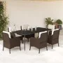 Set comedor de jardín 7 pzas con cojines ratán sintético marrón de , Conjuntos de jardín - Ref: Foro24-3211939, Precio: 781,3...