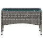 Set de muebles de jardín 4 pzas y cojines ratán sintético gris