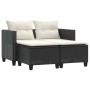 2 seater garden sofa with awning and black PE rattan stools by , Outdoor sofas - Ref: Foro24-365790, Price: 233,00 €, Discoun...