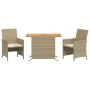 Sillas y mesita de jardín 3 piezas ratán sintético cojín beige de , Conjuntos de jardín - Ref: Foro24-365126, Precio: 199,30 ...