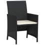 Table and chairs with cushions 3 pieces black synthetic rattan by , Garden sets - Ref: Foro24-365124, Price: 189,43 €, Discou...