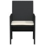 Table and chairs with cushions 3 pieces black synthetic rattan by , Garden sets - Ref: Foro24-365124, Price: 189,43 €, Discou...