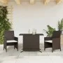 Sillas y mesita de jardín con cojines 3 piezas ratán PE marrón de , Conjuntos de jardín - Ref: Foro24-365118, Precio: 194,58 ...